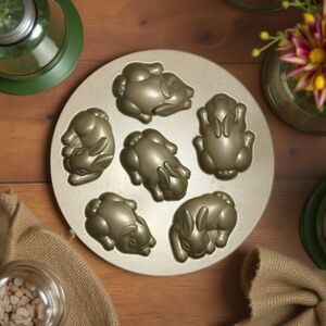 Nordicware Gold Baby Bunny Cake Pan Cakelets